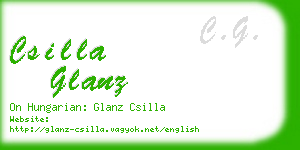 csilla glanz business card
